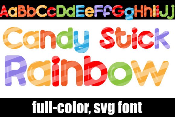Candy Stick Rainbow: A Playful Display Font for Creative Projects