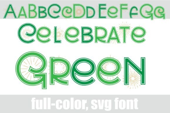 Celebrate Green: A Festive Sans Serif Font for Modern Designs