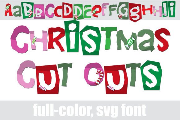Christmas Cut Outs: A Festive Display Font for Holiday Design