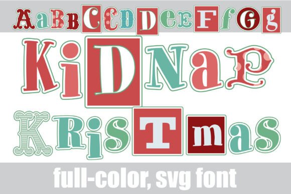 Kidnap Kristmas: The Ransom Note Font with Holiday Flair