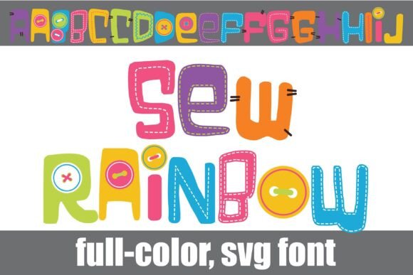 Sew Rainbow: The Whimsical Display Font for Creative Projects