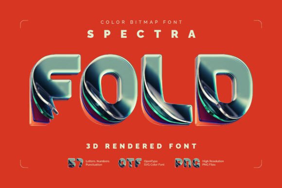 Spectra Fold: The Colorful 3D Font That Looks Like Shiny Glass