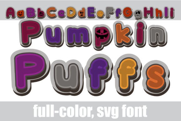 Unwrapping Pumpkin Puffs: A Layered Font for Bold Halloween Designs