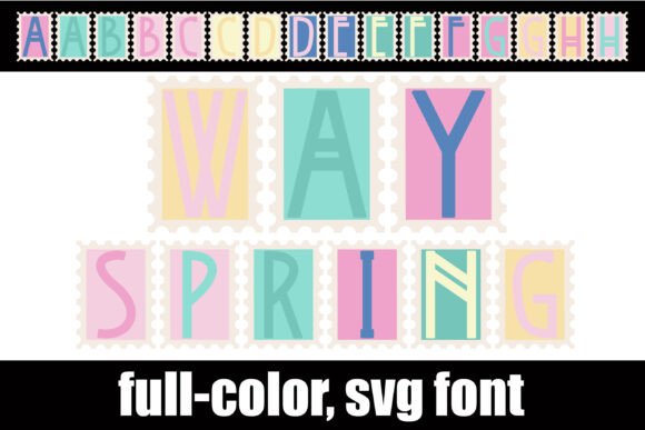 Way Spring: A Retro Full-Color Font for Vibrant Designs